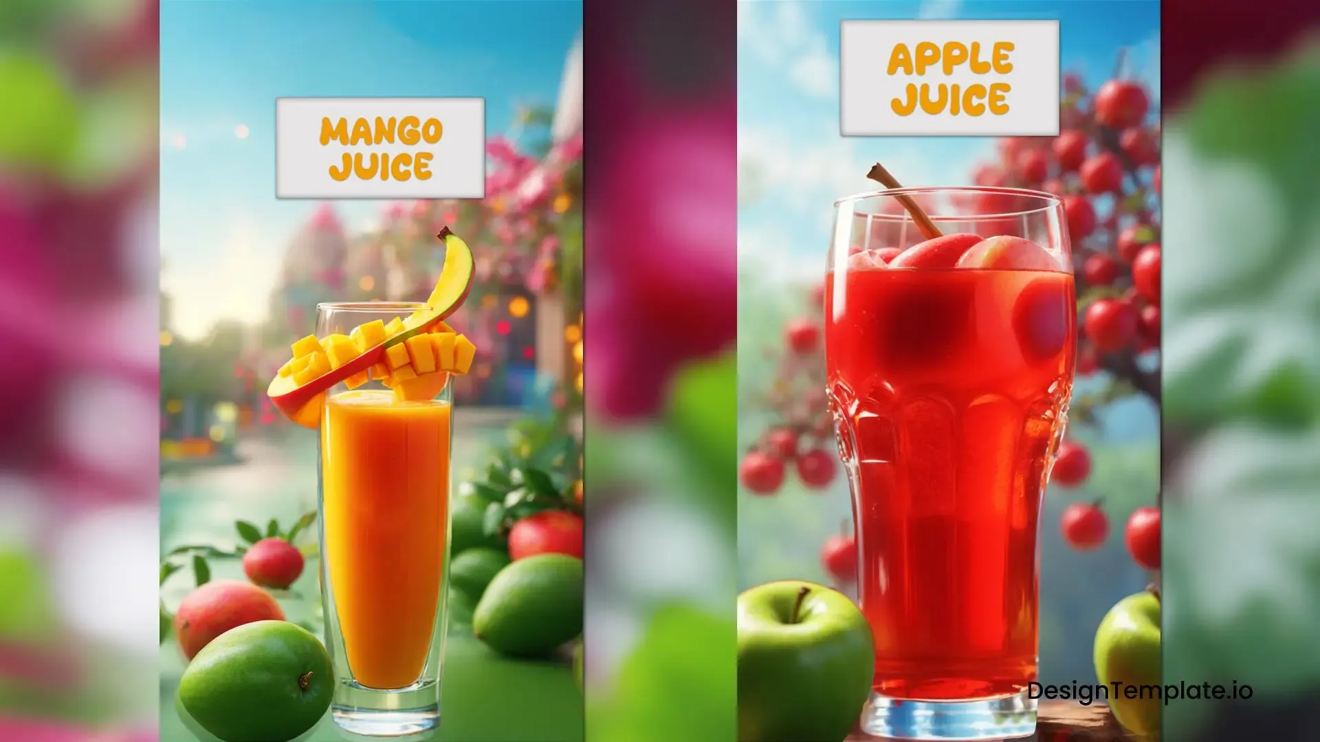 Fruit Juice Menu 3D Instagram Story